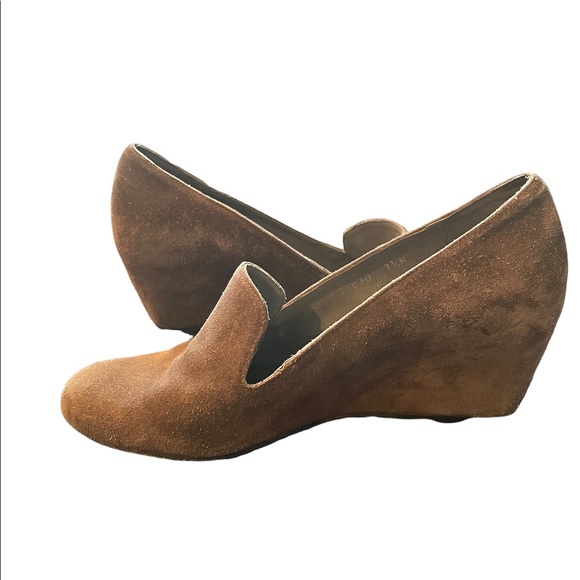STUART WEITZMAN Brown suede wedges Size 7.5 - Picture 4 of 7